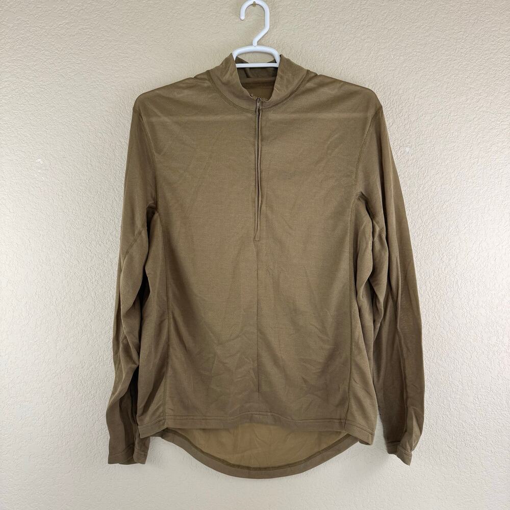 Beyond Clothing Mens XL L1 Aether Baselayer Quarter Zip Coyote Tactical USA Made